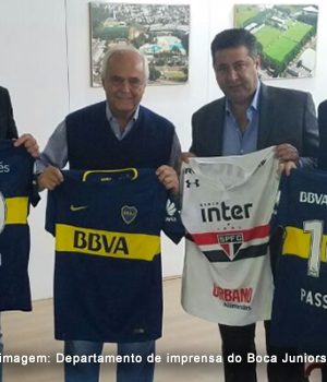 Presidentes do São Paulo e Boca Juniors se reuniram no Morumbi