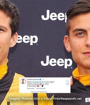 Patrocinadora brinca e Hernanes faz apelo ao ex-companheiro Dybala