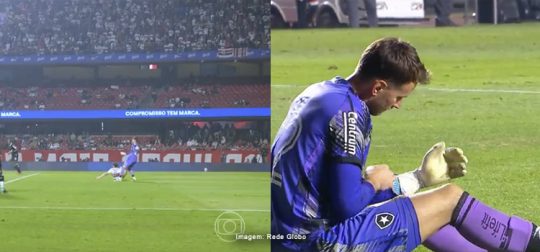 Após lance com Tapia, goleiro do Botafogo tem grave lesão confirmada