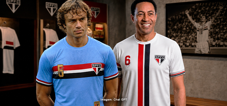 Lugano e Júnior ganham homenagem de marca licenciada pelo São Paulo