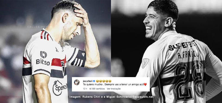 Calleri reage a saída de Alan Franco e publica mensagem nas redes sociais!