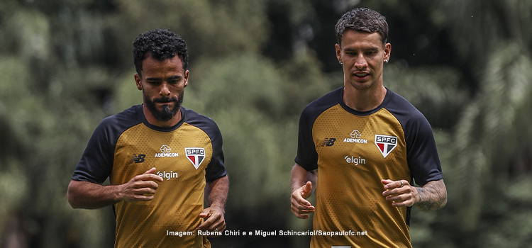 São Paulo tem duas baixas para o confronto diante do Mirassol no sábado