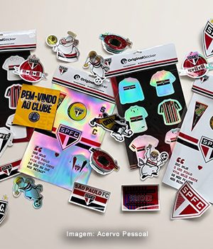 Original sticker: adesivos licenciados com imagens icônicas do São Paulo FC